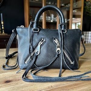 Rebecca Minkoff Black Crossbody Bag with Zipper Accents